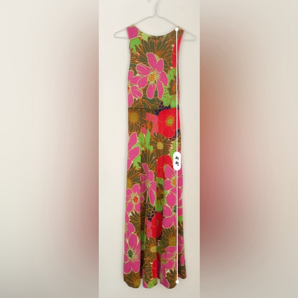 Zara Floral Knit Maxi Long Dress Limited Edition Rare Lightweight Medium - Picture 5 of 8
